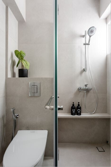 Intrinsic Design - Minimalistic / Scandinavian - master bathroom - New HDB - $170,000