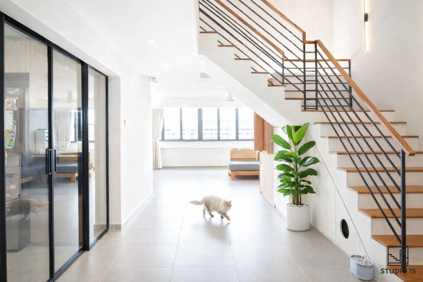 Studio 15 Interior - Minimalistic / Scandinavian - Living Room - Resale HDB - $120,000