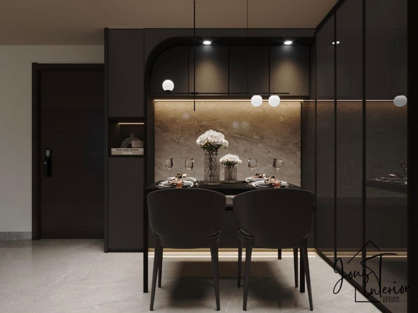Joust Interior Design Studio - Luxury / Glamorous - Foyer/Dining - Resale Condo - $30,000