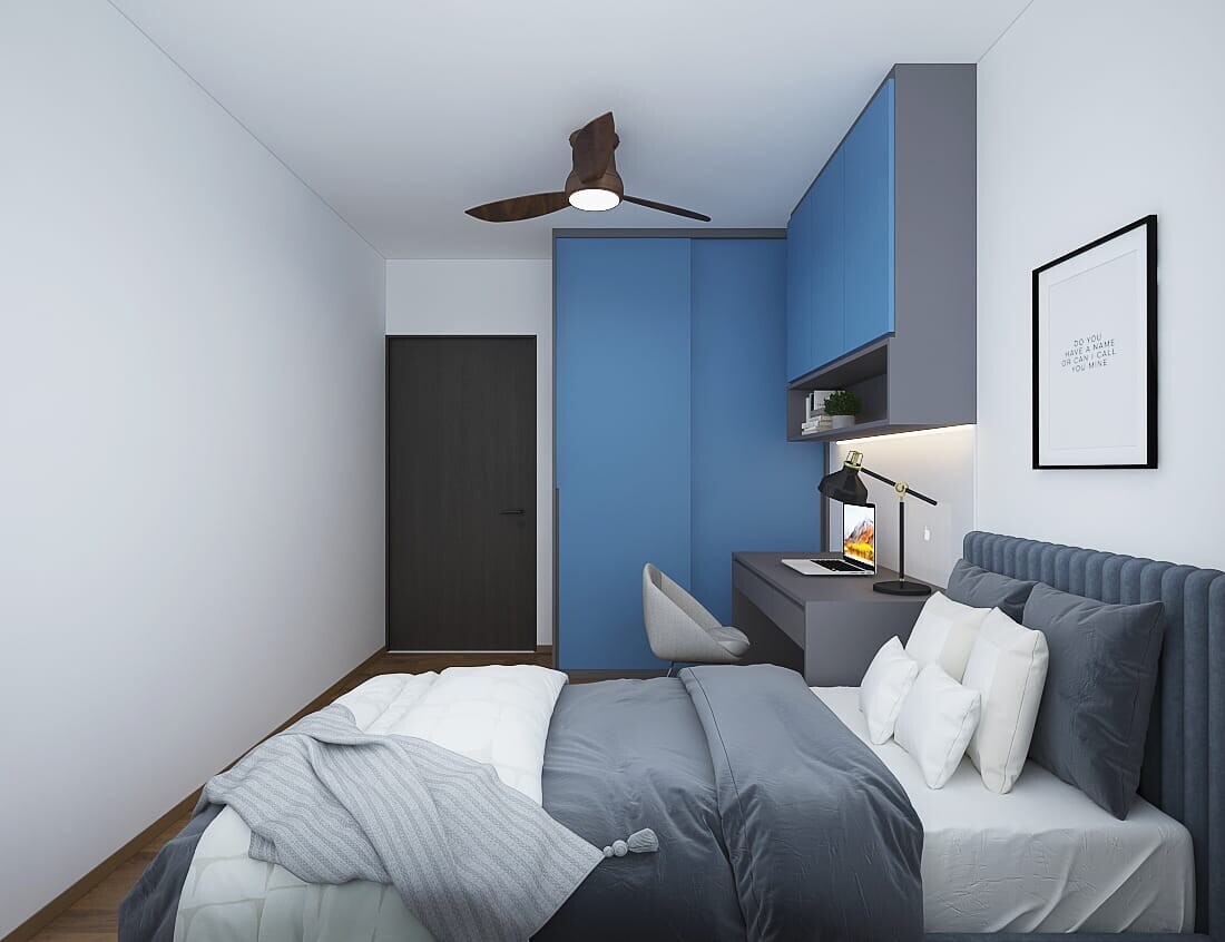 360 Interior - Modern / Contemporary - Bedroom 2 - New HDB - $55,000