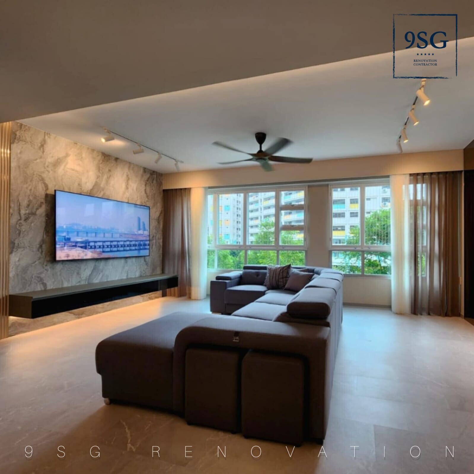 9sg Renovation  - Modern / Contemporary - Living Room - New HDB - $42,000