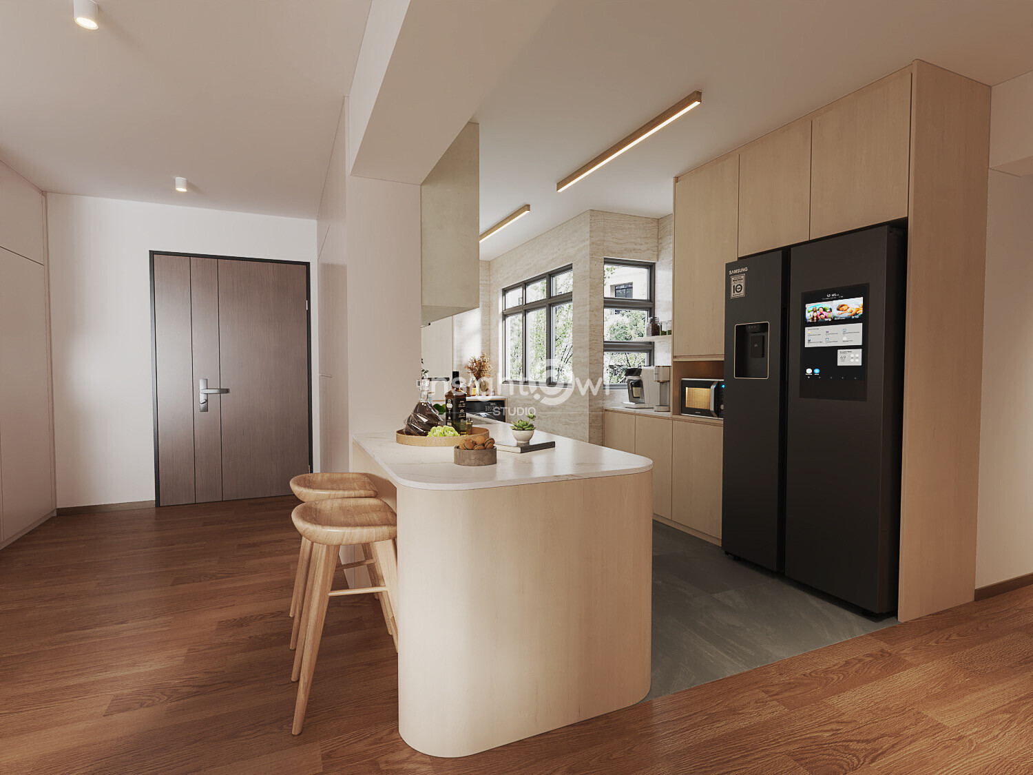 Zxdesign - Minimalistic / Scandinavian - Kitchen - New HDB - $62,000