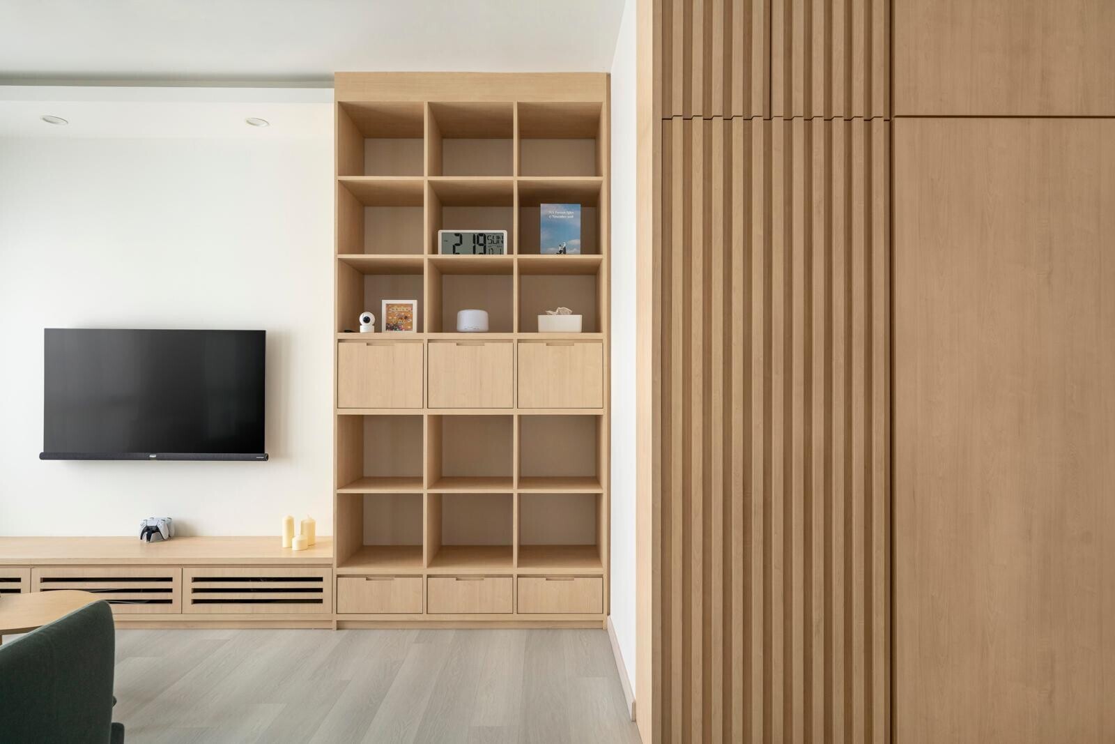 Interior Angles - Modern / Contemporary - TV console design with open display - New HDB - $65,000