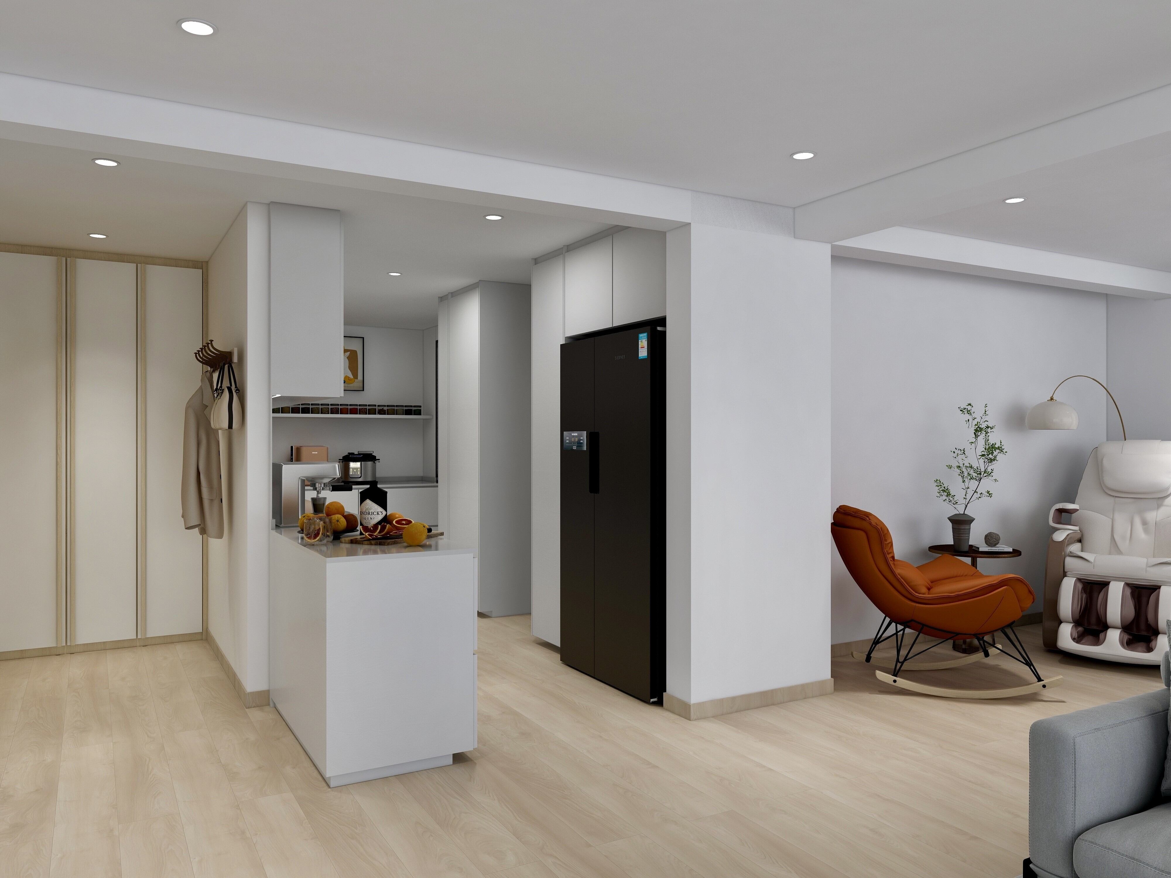 Sixth Elements Interior  - Modern / Contemporary - Foyer, Kitchen Area - Resale HDB - $82,800