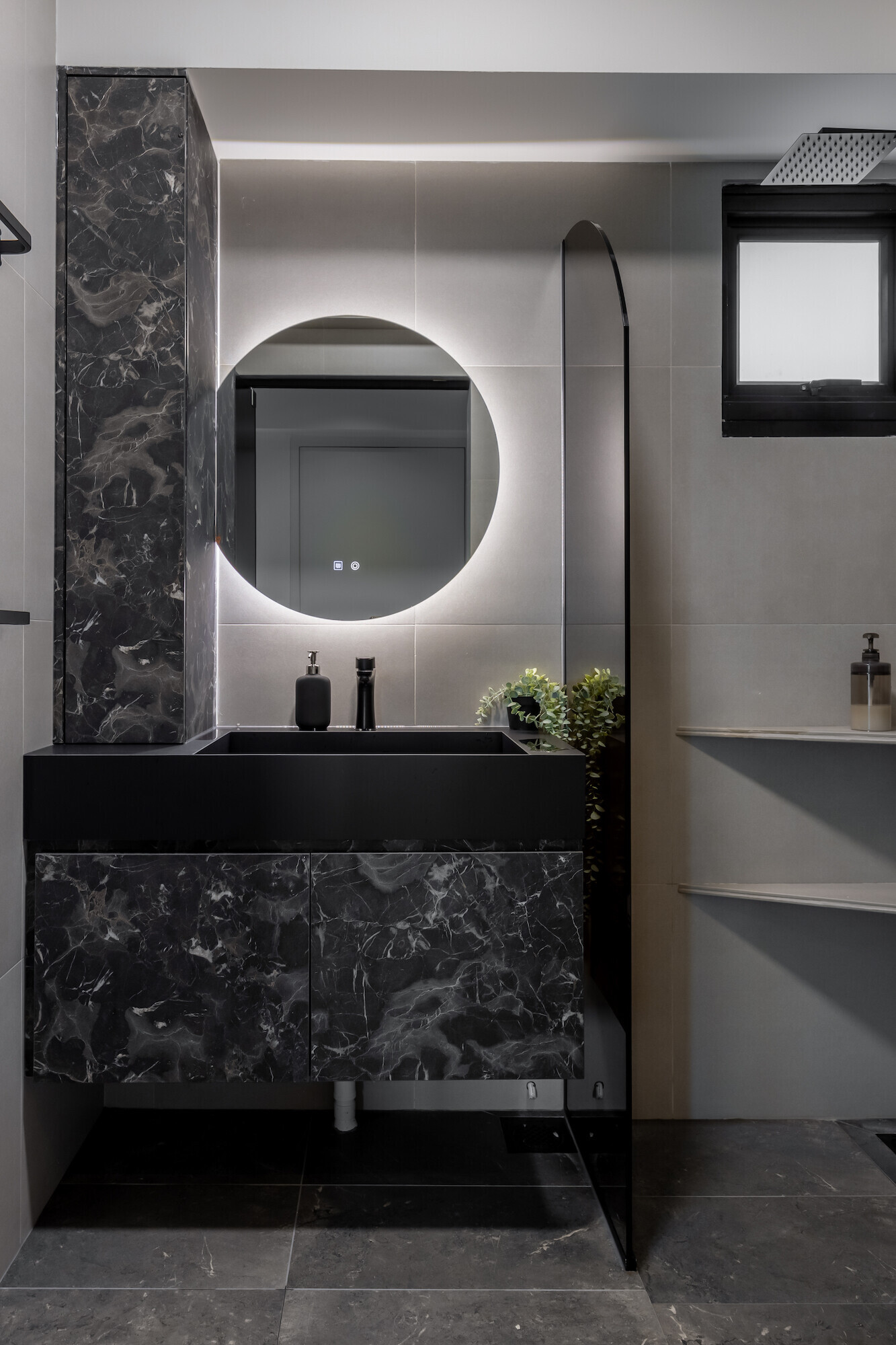 Concrid Interior  - Black & White - common toilet - New HDB - $100,000