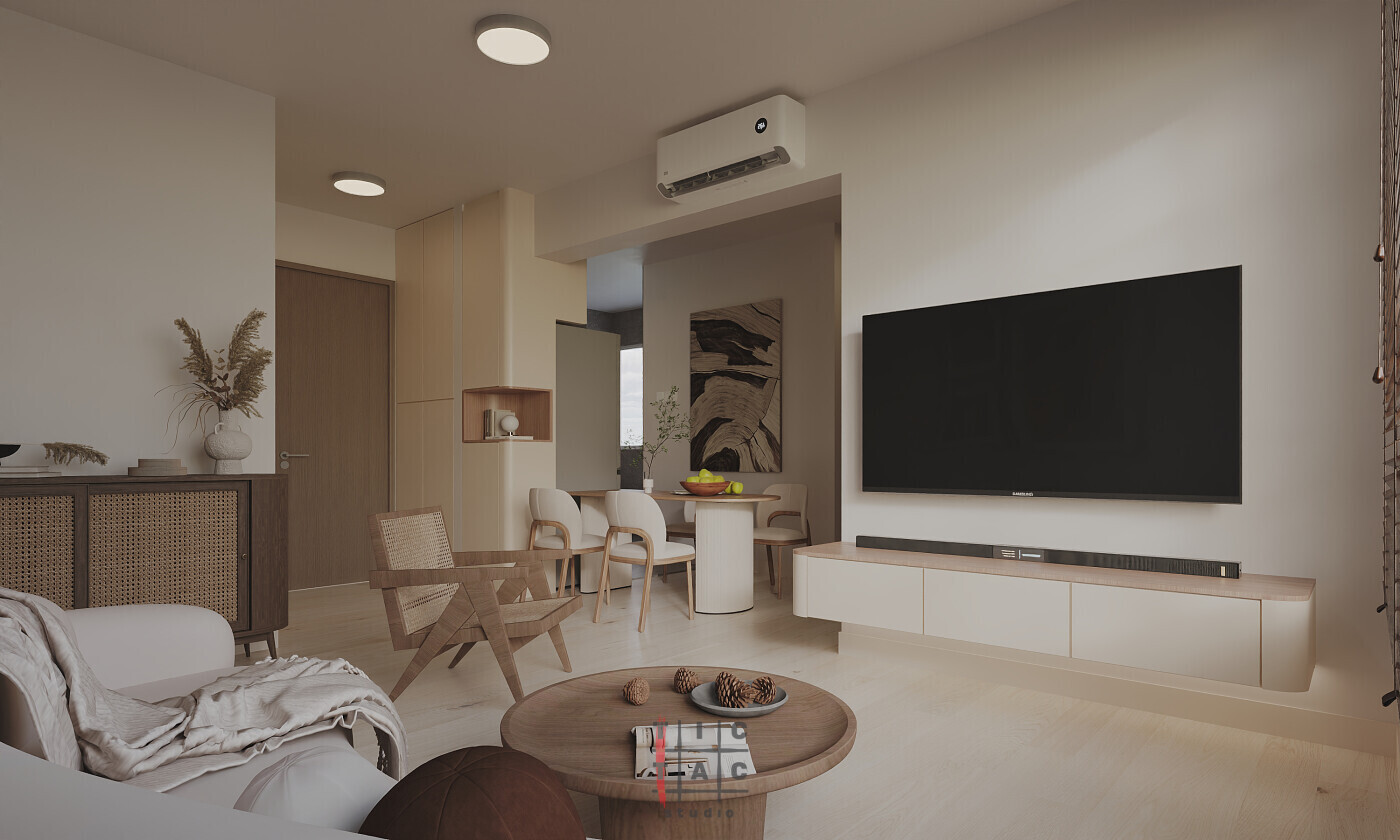 Tic Tac Studio - Minimalistic / Scandinavian - Living area - New HDB - $30,000