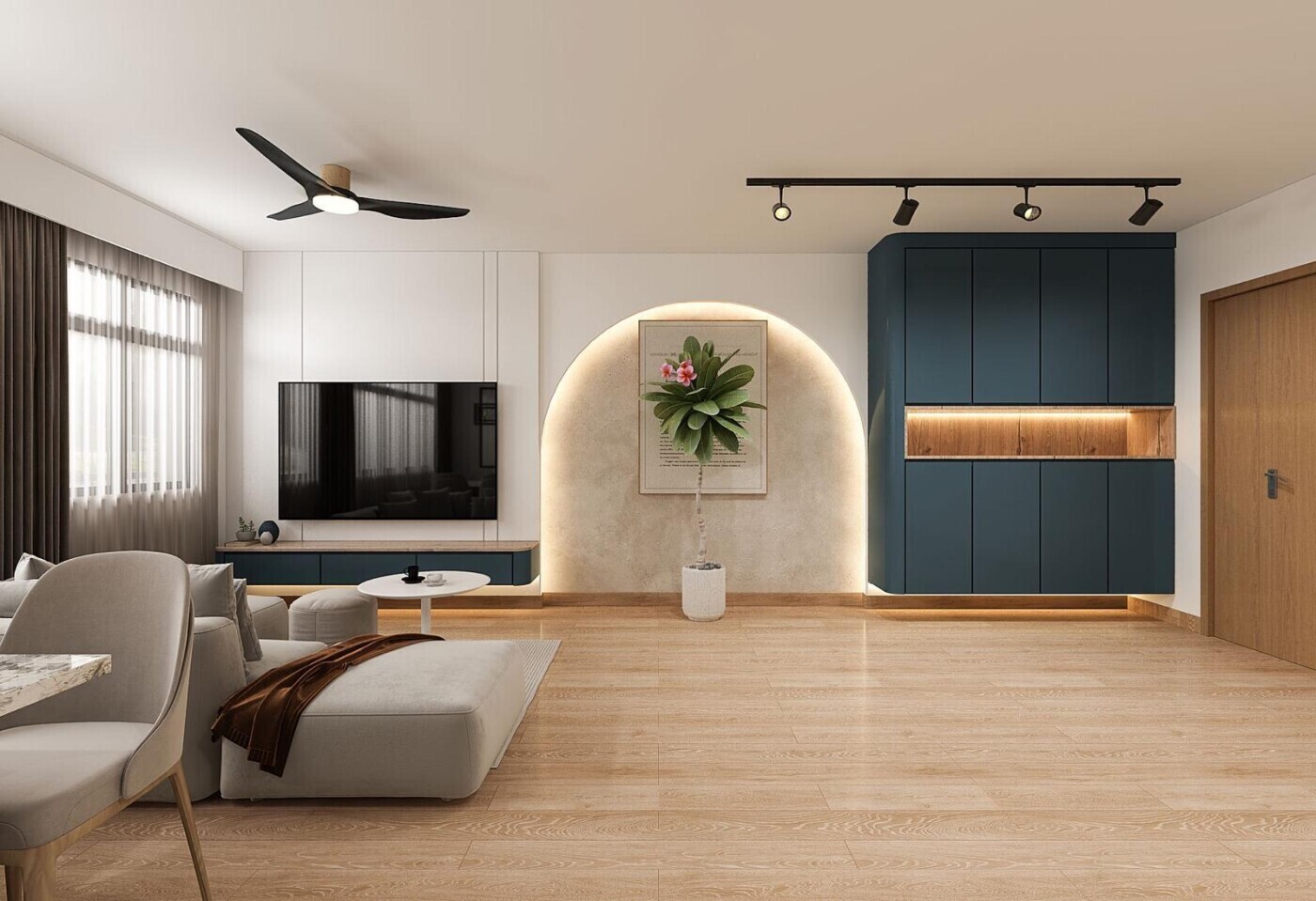 Intrinsic Design - Minimalistic / Scandinavian - Living Room - New HDB - $23,800