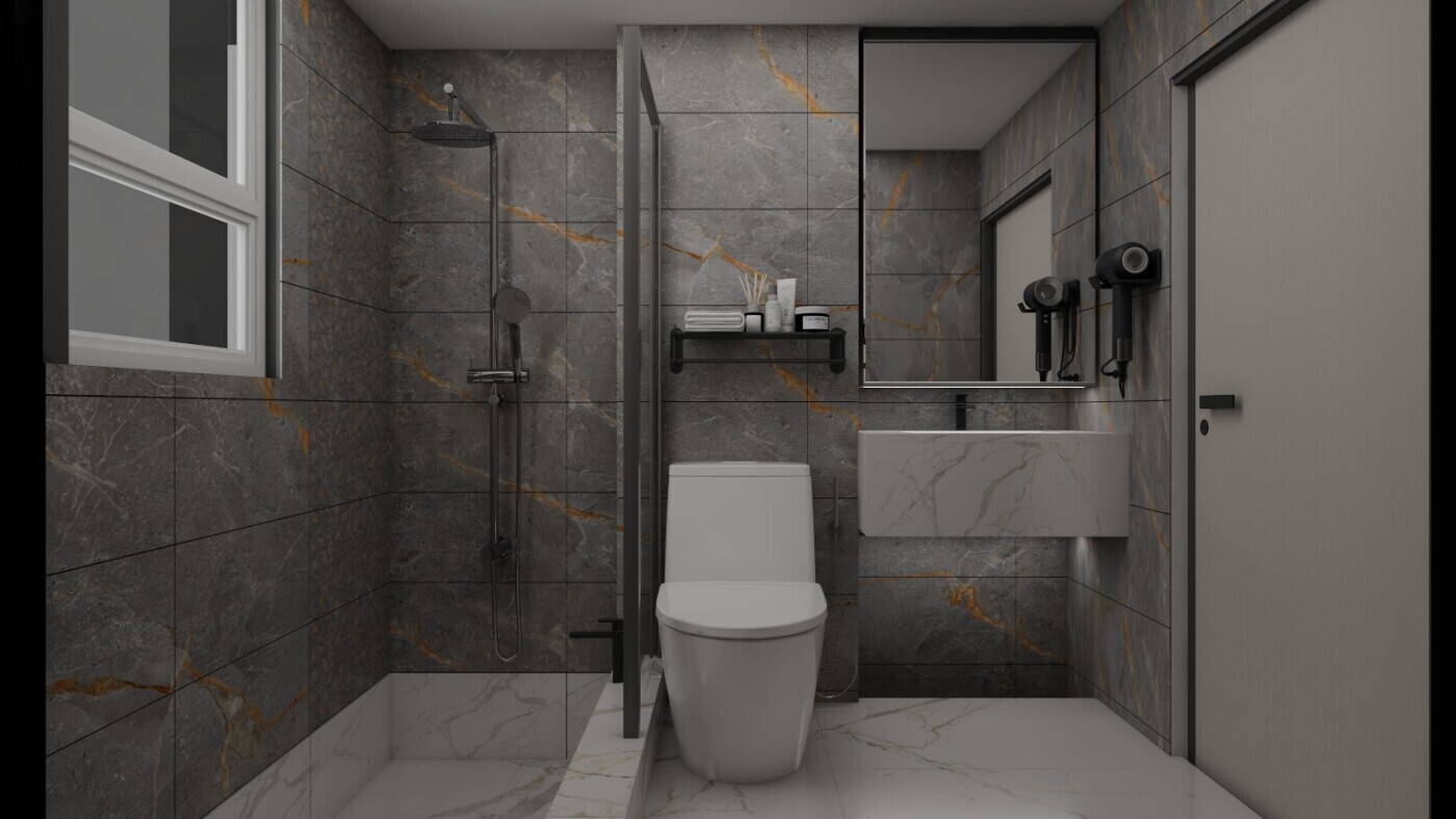 The Three Masons - Luxury / Glamorous - Master Bathroom - Resale Condo - $90,000