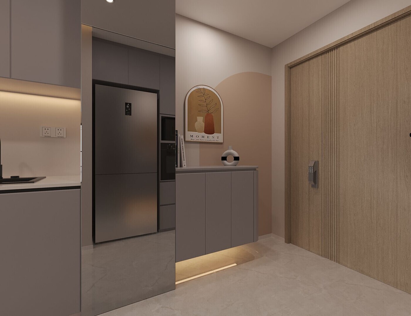 Mablle - Modern / Contemporary - Foyer & Kitchen - New Condo - $30,000