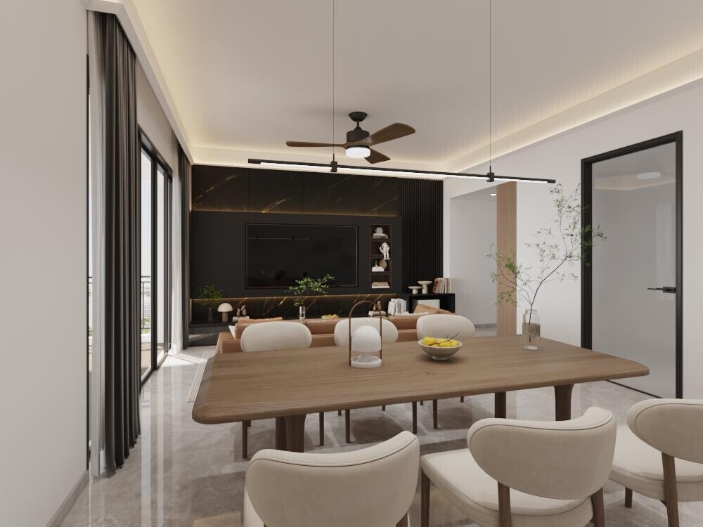 Mablle - Minimalistic / Scandinavian - Living & Dining Room - New Condo - $60,000