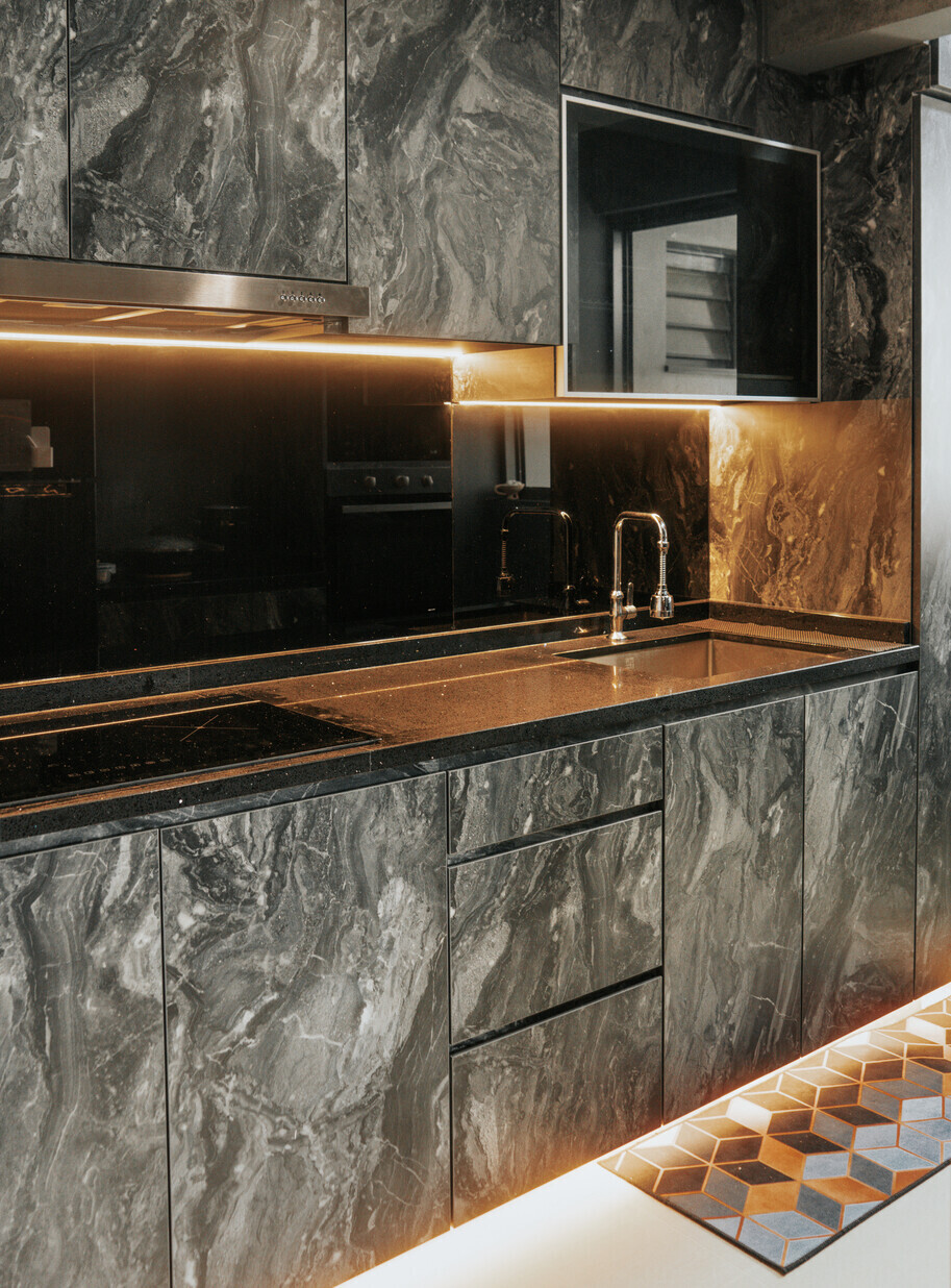 The Three Masons - Luxury / Glamorous - Kitchen - Resale HDB - $60,000