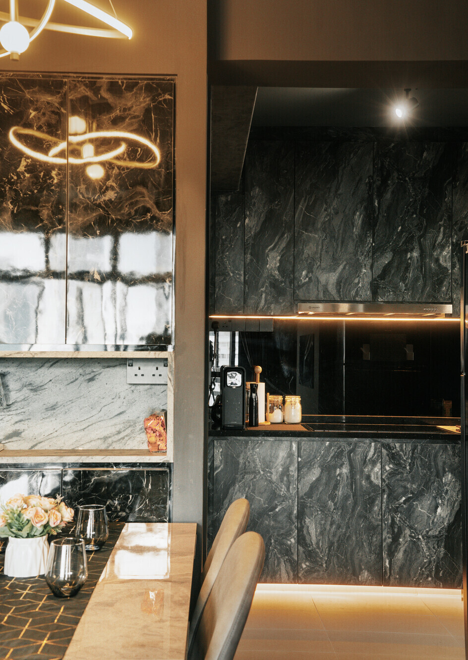 Xcepcion Studio - Luxury / Glamorous - Dining and kitchen - Resale HDB - $60,000