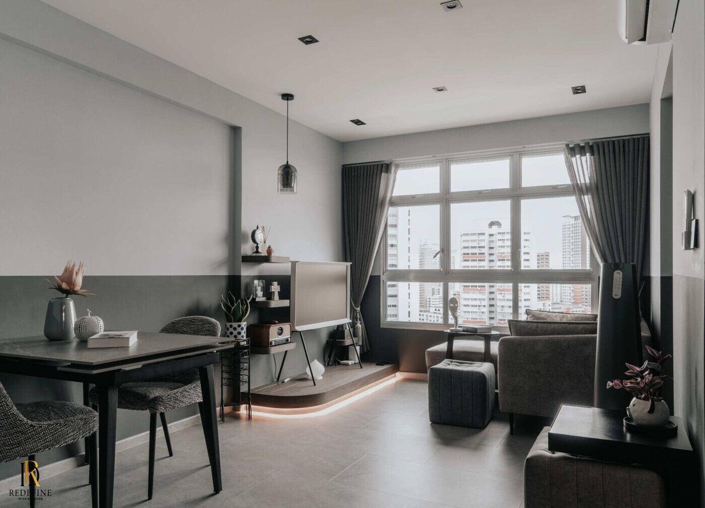 Concrete Concepts - Modern / Contemporary - Living Room - Resale HDB - $35,000