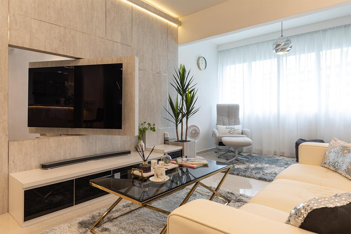 Dezign121 - Luxury / Glamorous - Living - Resale HDB - $91,000